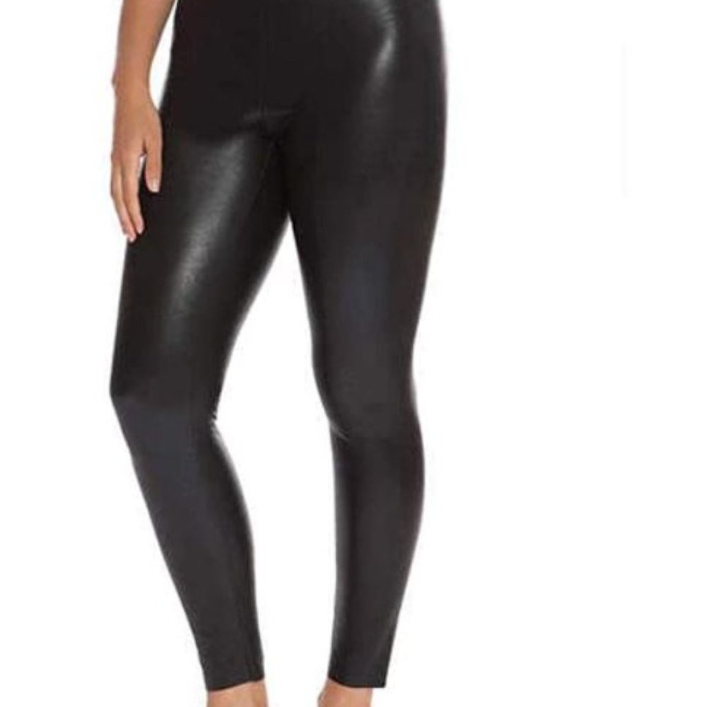 New! Mario Serrani Women's Faux Leather Legging - Black - - Picture 1 of 3